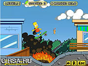 Флеш игра онлайн Bart Boarding