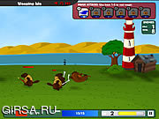 Флеш игра онлайн Battle Beavers