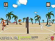Флеш игра онлайн Beach Volleyball Game