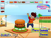 Флеш игра онлайн Burger Mania Decorate