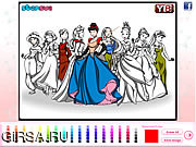 Флеш игра онлайн Disney Princess Coloring Game