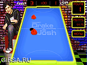 Флеш игра онлайн Drake and Josh Air Hockey