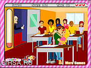 Флеш игра онлайн First Classroom Kissing