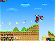 Флеш игра онлайн Mario Bros Motobike