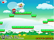 Флеш игра онлайн Snowy Mario
