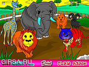 Флеш игра онлайн Zoo Coloring