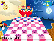 Флеш игра онлайн Checkers of Alice in Wonderland