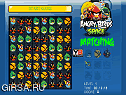 Флеш игра онлайн Angry Birds Space Matching 