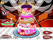 Флеш игра онлайн Big Fat Wedding Cake Deco