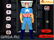 Флеш игра онлайн Captain America Dress Up 