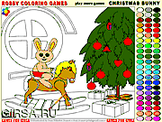 Флеш игра онлайн Christmas Bunny 1 - Rossy Coloring Games 