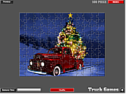 Флеш игра онлайн Christmas Truck Jigsaw