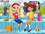Флеш игра онлайн Cute School Girls 