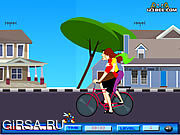 Флеш игра онлайн Cycling Kiss