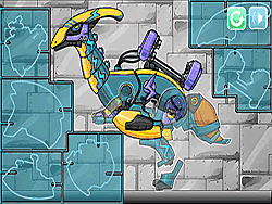 Флеш игра онлайн Dino Robot Lightning Parasau
