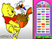 Флеш игра онлайн Disney Winnie The Pooh Coloring