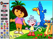 Флеш игра онлайн Dora Hidden Number 