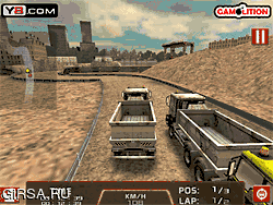 Флеш игра онлайн Dump Truck 3D Racing