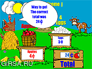 Флеш игра онлайн Farm Stand Math