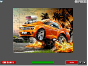 Флеш игра онлайн Funny Cars Jigsaw 