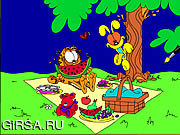 Флеш игра онлайн Garfield Online Coloring