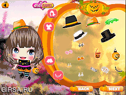 Флеш игра онлайн Girls in Pumpkin House