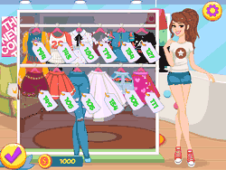 Флеш игра онлайн Glam Girls Shopping Spree