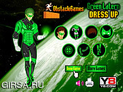 Флеш игра онлайн Green Lantern Dressup 