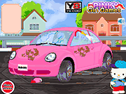 Флеш игра онлайн Hello Kitty Car Wash And Repair