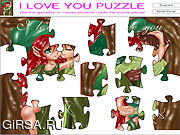 Флеш игра онлайн I Love You Puzzle