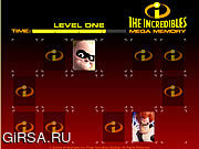 Флеш игра онлайн The Incredibles Mega Memory