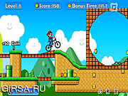 Флеш игра онлайн Mario BMX 2
