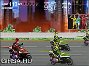 Флеш игра онлайн Power Rangers - Moto Race