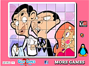 Флеш игра онлайн Mr Bean  spin puzzle 