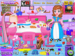 Флеш игра онлайн Princess Sofia Messy Room