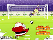 Флеш игра онлайн Santa Goal