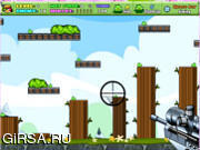 Флеш игра онлайн Shoot Green Piggy 