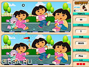 Флеш игра онлайн Spot 6 Diff - Dora