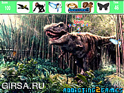 Флеш игра онлайн The Forest Dinosaur Hidden Object