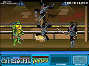 Флеш игра онлайн Teenage Mutant Ninja Turtles - Foot Clan Street Brawl