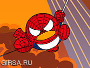 Флеш игра онлайн QQ Penguin: Spiderman