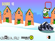 Флеш игра онлайн Santa Snowboarding