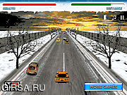 Флеш игра онлайн Зимняя гонка 3D / 3D Cold Racer