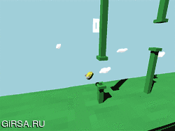 Флеш игра онлайн 3Д flappy птица: скорость издание / 3D Flappy Bird: Speed Edition