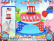 Флеш игра онлайн Приготовление торта к 4 июля / 4th of July Cake Surprise
