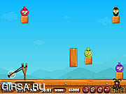 Флеш игра онлайн Злые Птички Охота / Angry Birds Hunt