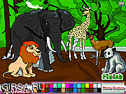 Флеш игра онлайн Расцветка животного парка