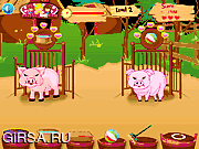 Флеш игра онлайн Детские Копилка уходу / Baby Piggy Care