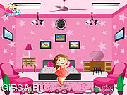 Флеш игра онлайн Комната Barbie розовая