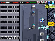 Флеш игра онлайн Прыжок Бэтмана с башни